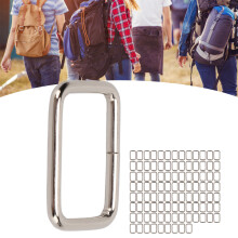 Geldbörse & Taschenbeschlag 100 Stück Silberne Metall-Quadratschnallen 3x25x15mm