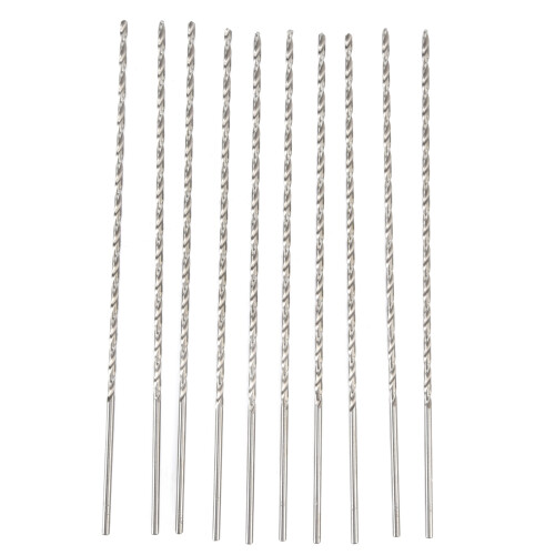 10 Pack HSS Extra Long Drill Bits High Hardness Fast Drilling Black Twist Set 1