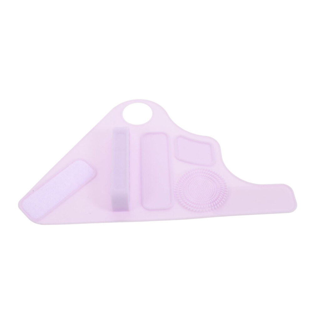 Makeup Mixing Palette with Wrist Strap Silicone Surface Brush Holder for Foundation and Lip Mixing