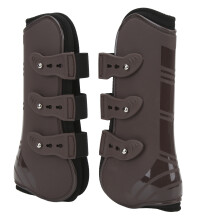 2 Stück Pferde Vorderbeine Schutzstiefel PU Neopren Schutzboots Braun M