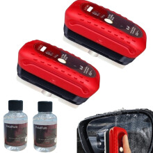 2 in 1 Car Glass Cleaner for Windshield Oil Film Removal, Anti Glare Automotive Window Brush Set
