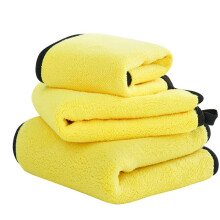 Microfiber Car Wash Towels 6 Pack, UltraAbsorbent QuickDry DualSided Cloths for Car Detailing, Windows and Waxing, Yellow 12'x24'