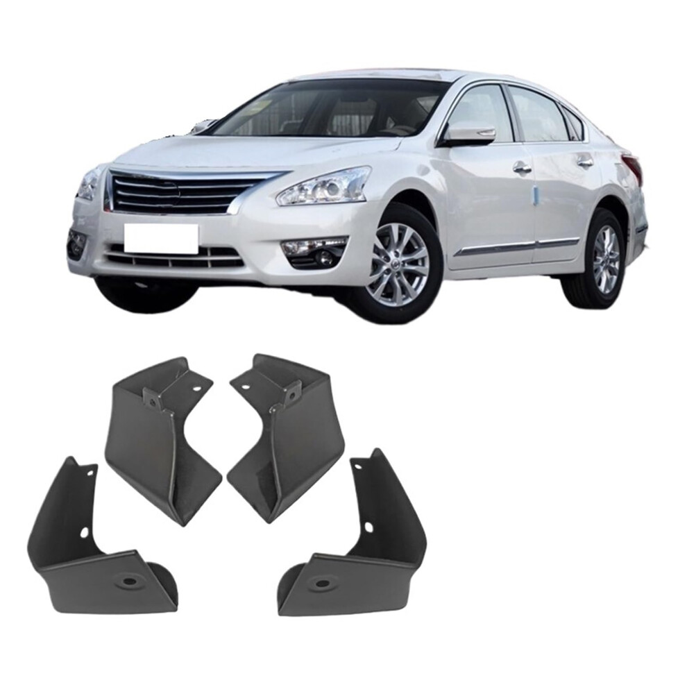 Mud Flaps Splash Guards Set For Nissan Altima 2013Â2015, Durable Pp Construction, Precise Vehicle Fit Black 9073542692515