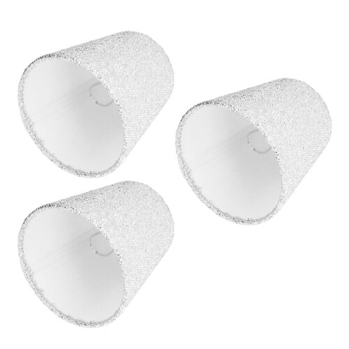 3Pcs E14 Small Light Shades, 14x13x9cm, Bright Surface, Clip-On