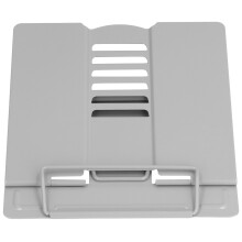 Verstellbarer Metallbuchständer mit Telefon- und Notizzettelhaltern, 22x21cm, Grau