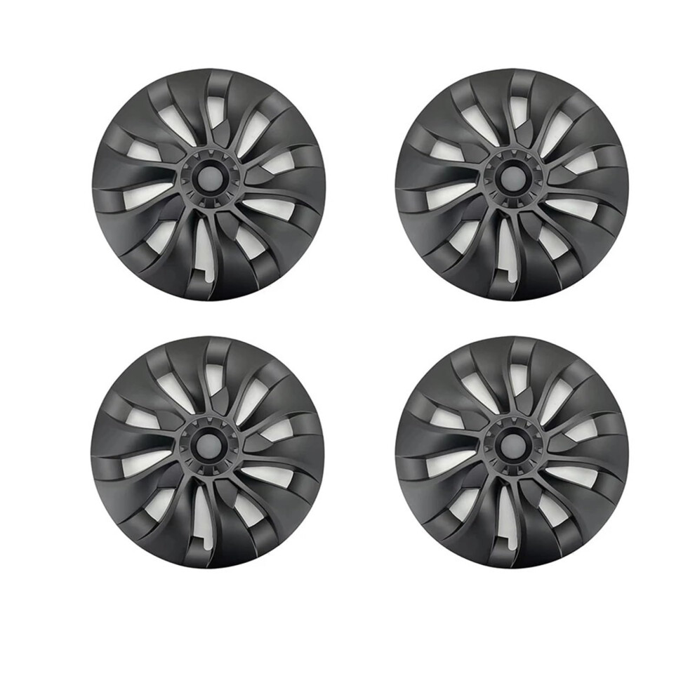 Hubcaps 18 Inch Matte Wheel Covers 20182023 Low Glare Rim Cover Set For Tesla Model 3 Black 9092120670592