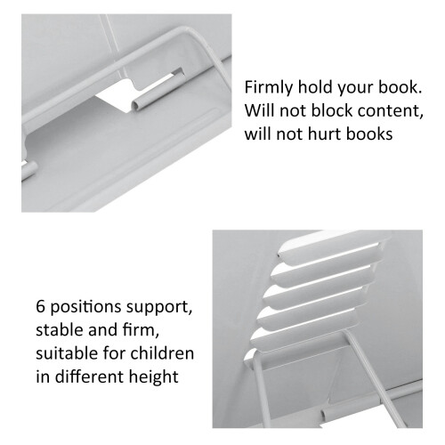 Ergonomic Adjustable Book Holder, Foldable, Beige, 22 x 20cm 2