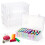 Embroidery Thread Organizer 4 Pack Clear 42 Slot Sewing Thread Storage Box Spool Holder 1