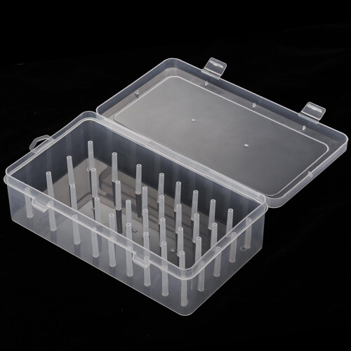 Embroidery Thread Organizer 4 Pack Clear 42 Slot Sewing Thread Storage Box Spool Holder 2