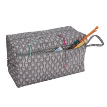 Large Cotton Knitting Storage Bag for Yarn, Crochet Organizer with Large Capacity and Sewing Supplies