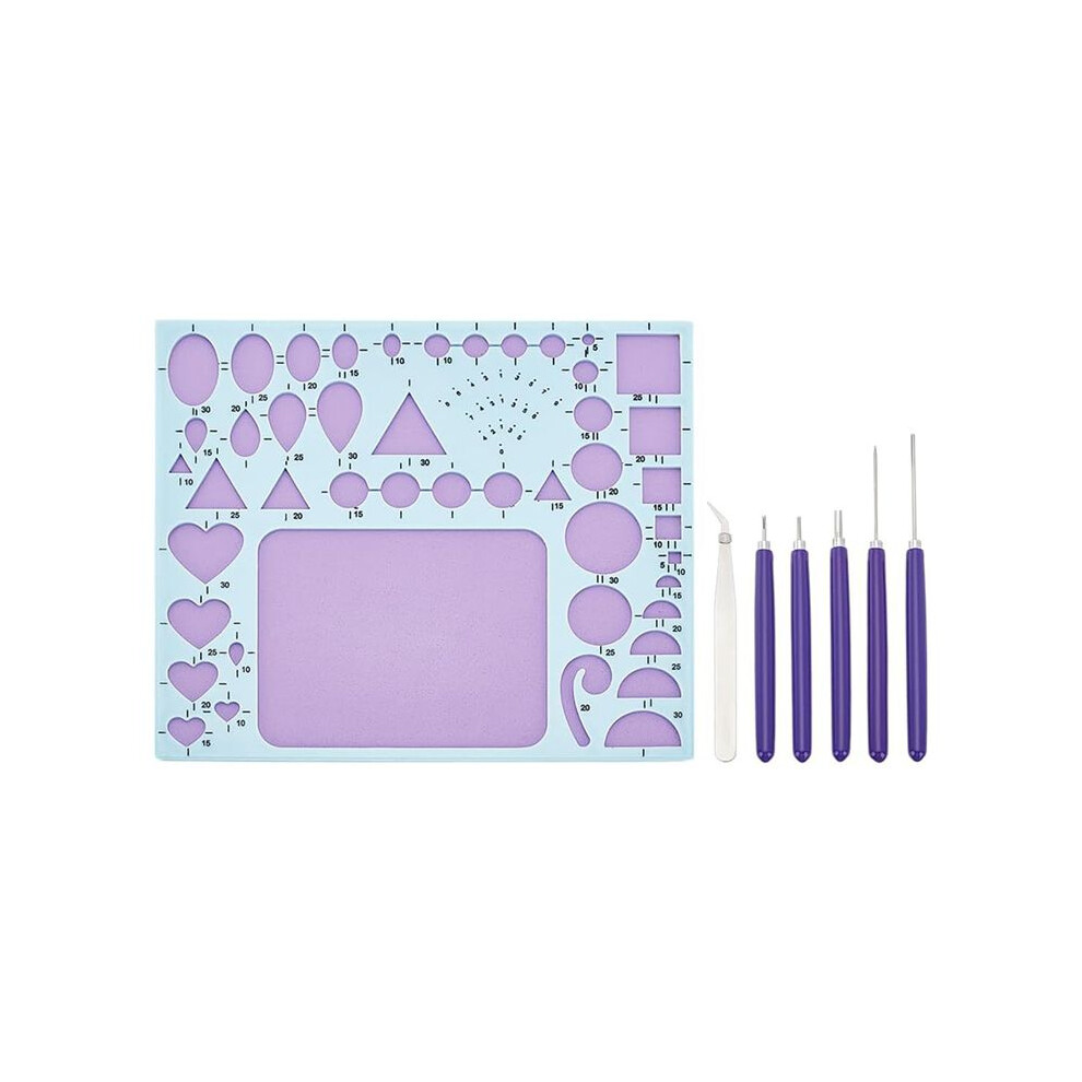 7 Pcs Paper Quilling Tools Kit For Adult Beginners Slotted Quilling Tool Set With Geometry Ruler Slotted Pen And Tweezer 6033158088563