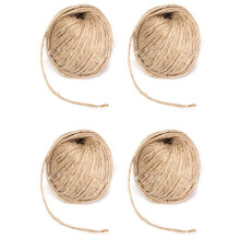 4 Stücke 3 mm Rustikale Jute Schnur Dekoratives Hanfseil Schnur DIY Kabel fuer Handwerk 50M Dunkelbraun