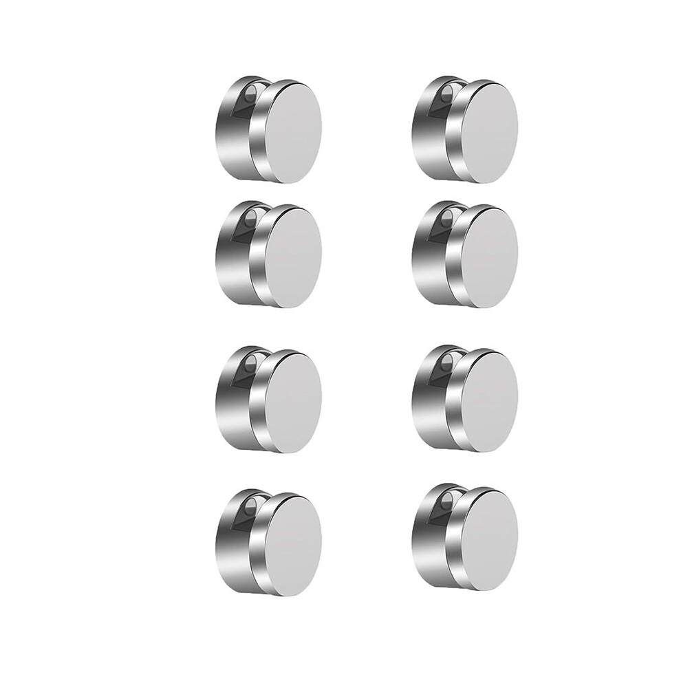 Frameless Mirror Mounting Hardware Kit Mirror Holder Clips Round Shape Dual-Screw Fixing Mirror Glass Hanging Bracket 4712912890544