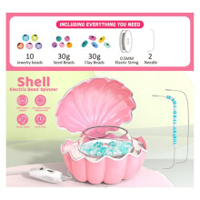 Bead Stringing Machine Spinner for Bracelets Making Gift for Girl Clay Electric with Needle and Thread Bracelets