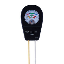 Bodemtester Bodemvochtmeter Bodem-PH-Tester Test de Bodemvruchtbaarheid Geschikt voor Tuin Gazonverzorging Kasplanten Zwart