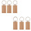 200 Blank Wooden Keychain Rectangular Engraving Key ID Can Be Engraved DIY 1