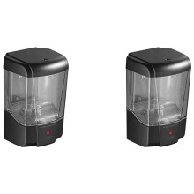 2X Automatischer Seifenspender, Berührungsloser Infrarot Bewegungssensor, 700 Ml Wandhalterung, Freihändig für Badezimmerküchenhotel