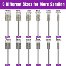 Stone Carving Set Diamond Grinding Bit Compatible with for , 50Grit 24PCS Polishing Kit Diamond Bits