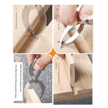 Feeler Gauge Stainless Steel OD Caliper Thickness Woodworking Wooden Tenon Gauge Ruler Tools for Door- Measurement