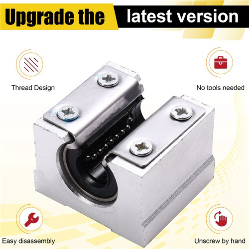 4pcs SBR10UU Carriage Block Bearings for SBR10 Linear Support Rail CNC Router 2