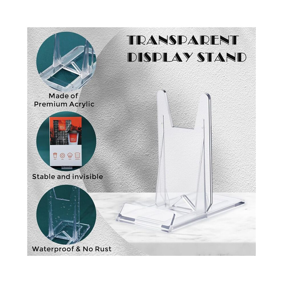 16Pcs Book Stand For Display Crystal Book Holder Display Adjustable Book Easel Collector Display Stand For Cd Magazine 6033335261512