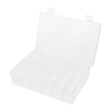 Clear Plastic Organizer Box with Adjustable 24 Compartments for Beads Jewelry Fishing and Crafts