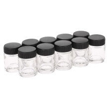 Nail Art Airbrush Tank Glasflaska, 22cc Airbrush Paint Kosmetisk Flaska Burk, Airbrush Tool Tillbehör Paint Cup 10 St
