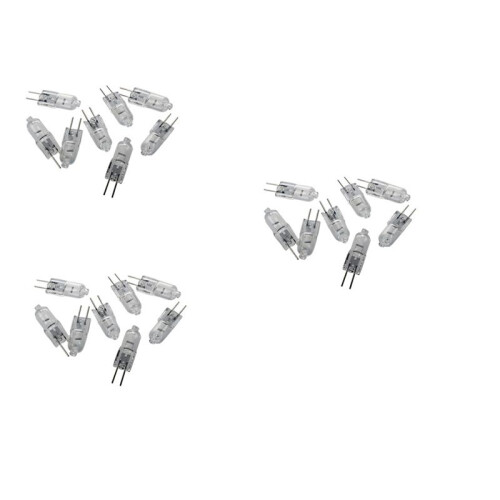 12V 20W Halogen Bulb Warm White Light Lamp Bi-Pin Base 24 Pcs