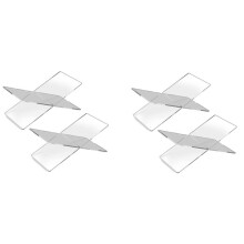 4 Pack Clear Acrylic Book Stand, Acrylic Book Holder Stands for Display and Reading Books