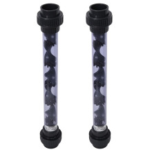 2pcs 63mm Union Connector UPVC Helical Static Mixers Industry Anti Corrosion Plastic Dosing Liquid Mixing Device