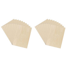 20 X Plywood Panels , A3 Wooden Panel, Fretsaw Wood for DIY Woodworking, Laser Processing, Model Making,400 X 300 X 2 mm