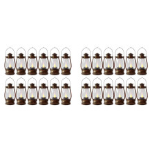 Linternas de Velas Vintage para Interiores 24 Piezas Linternas con Velas Parpadeantes Pequeñas Linternas Colgantes para Decoración del Hogar