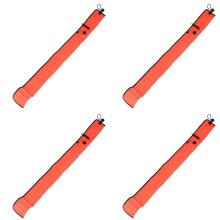 4pcs 1M Scuba Diving Surface Buoy SMB Signal Tube Safety Visibility Float Signal Tube,Red