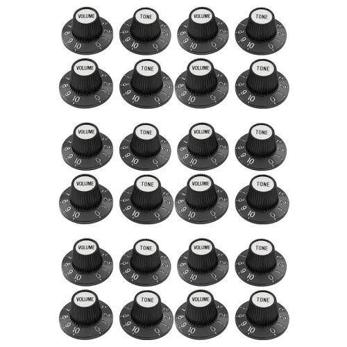 24X Witch Hat Knobs Top Hat Knobs Tone Volume Control Knobs for Electric Guitar Bass Amplifier Effect Pedal 1