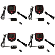 4X Computer da Bici Impermeabile Contachilometri Contachilometri Tachimetro Display LCD Computer da Ciclismo Velocimetro Wired Cronometro
