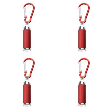 4X Lampe Poche Torche LED Lumiere Zoomable avec Crochet Porte-Cle