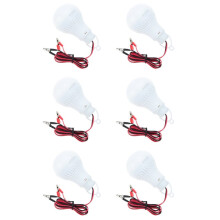 6X 12V 7W LED Gluehbirne Allgemeine Birnenart zu Hause/ Camping/ Wandern/ Notfall/ im Aussen