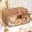 Large Capacity Pencil Case with Cute Capybara Design, Durable MultiPocket Stationery Organizer for School 3