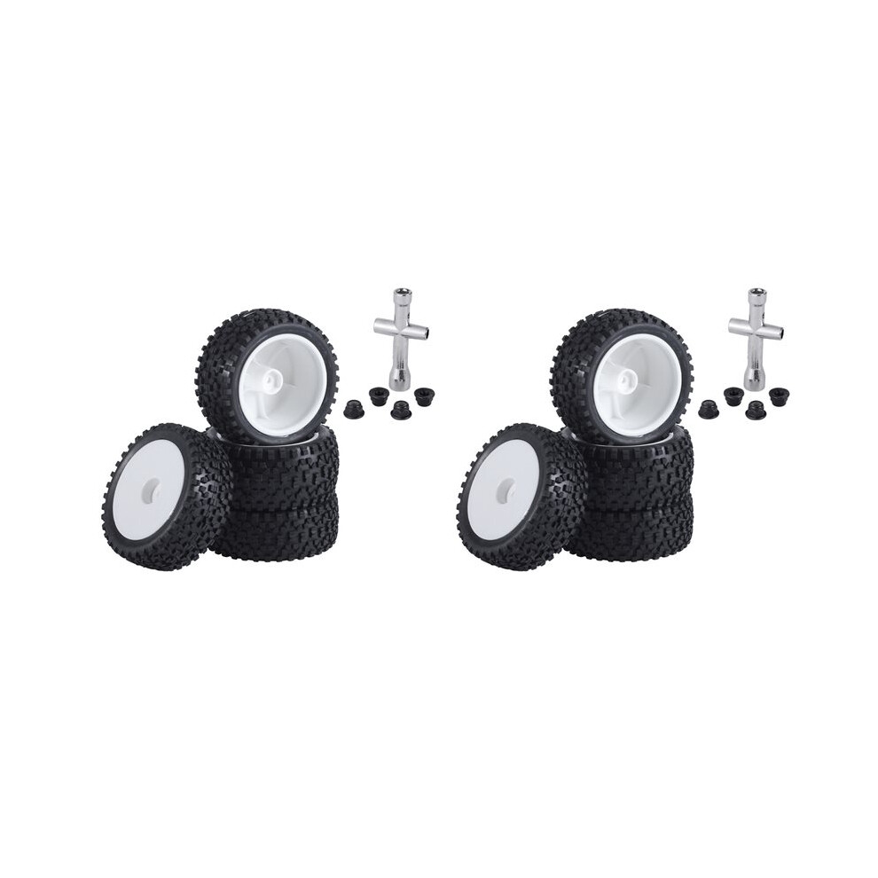8Pcs 85Mm Tires Wheel Tyre For 144001 124019 104001 Rc Car Upgrade Parts 1/10 1/12 1/14 Scale Off Road Buggy,1 6032951916356