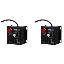 2X 4000W Voltage Regulator Portable Speed Adjustable Voltage Regulator Compact Variable Voltage Controller EU Plug