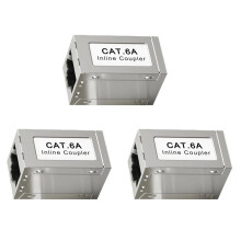 3X Coupleur Blindé RJ45 Femelle à Femelle CAT6A Coupleur Ethernet en Ligne Adaptateur D'Extension Ethernet Câble Ethernet