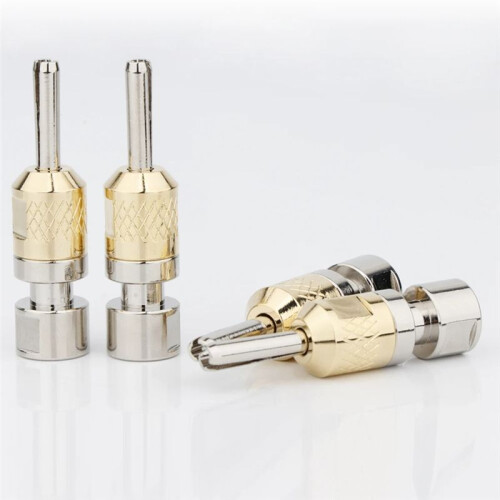 Locking Banana Plug Binding Post Female Socket Jack Speaker Cable Connector Plug 4 Pack 1