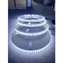 15.5 Inch Quad Row Pure White LED Wheel Rim Lights with Strobe Effect and Remote for Trucks