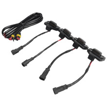 4PCS Car LED Front Grill Lights External Grill Lamp Smoke Amber Light Car Accessories