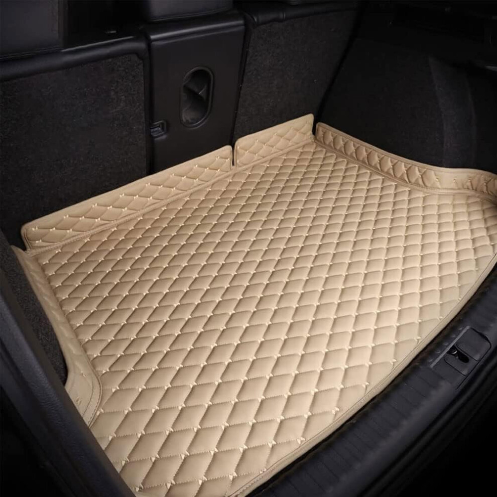 Leather Trunk Mat For Mazda Cx5 20172022, Customfit Waterproof Nonslip Cargo Liner, Beige 9073542692652