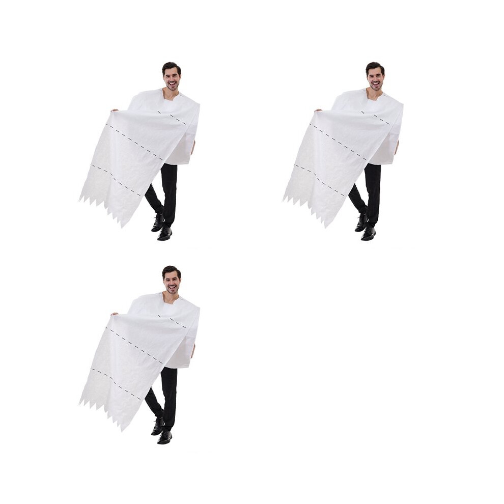 Photos - Fancy Dress 3X Toilet Paper Roll Adult Costume Hilarious Costume for Men & Women Roll of Toilet Tissue Costume One Size