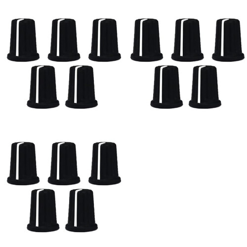 15X EQ Rotary Knob Replacement Equalizer Potentiometer Fader Knobs Push Rod Cap, Knob Cap-F