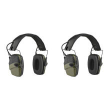 2X Impact Hearing Headphones Electronic Earmuffs Outdoor Sports Noise-Cancelling Headphones Green