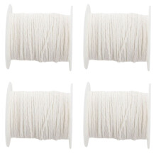 4X Candle Wick, Flat Wick, Round Wick, Lamp Wick, Coil - 61 M, for the Production of Candles