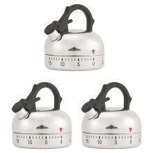 3X 60 Minute Counting Teapot Shaped Kitchen Cooking Alarm Clock Timer Mechanical